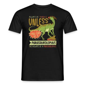 Parasaurolophus Dino - Männer T-Shirt - Schwarz - Vorne - AI Model Male 178 light (178cm)