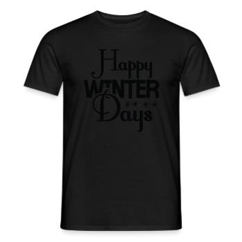 Happy Winter Days - Winterzeit - Men's T-Shirt - black - Front - AI Model Male 178 light (178cm)