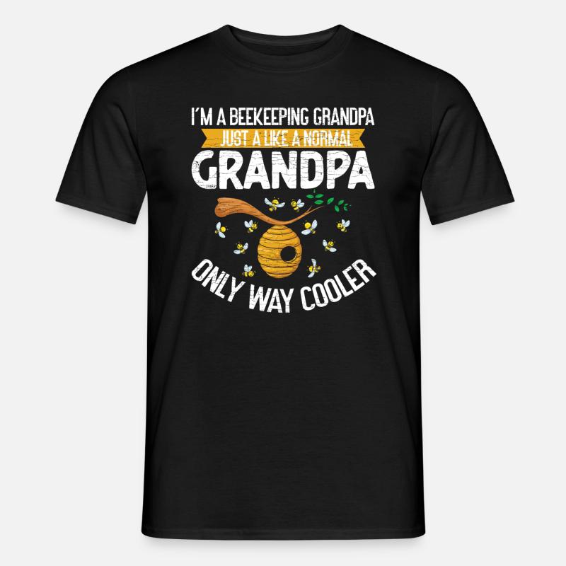 Beekeeper Opa Imker Geschenk - Männer T-Shirt - Schwarz
