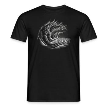Fibonacci Sequence Wave - Men's T-Shirt - black - Front - AI Model Male 178 light (178cm)