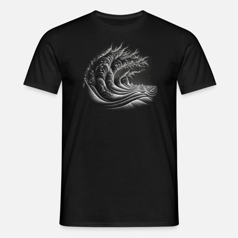 Fibonacci Sequence Wave - Men's T-Shirt - black