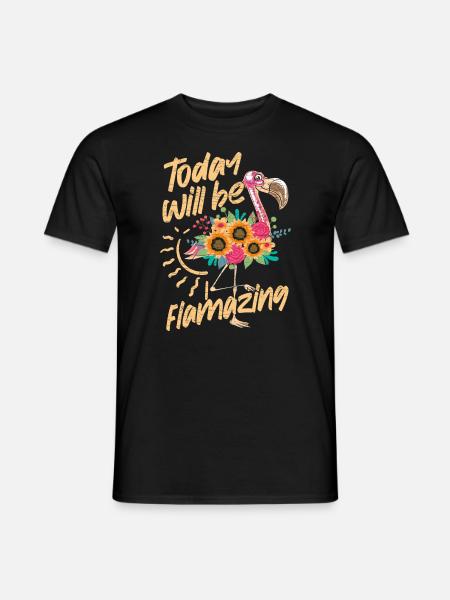 Flamingo Kostüm - Männer T-Shirt - Schwarz