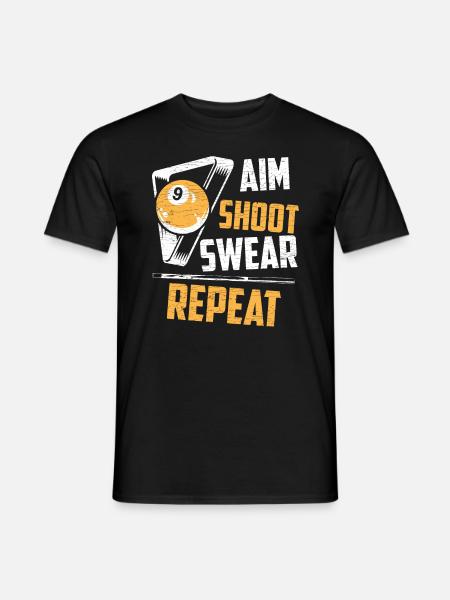 Billardkugel Poolbillard Billard - Männer T-Shirt - Schwarz