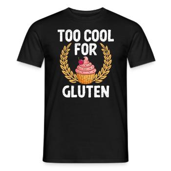 Gluten Glutenfrei - Männer T-Shirt - Schwarz - Vorne - AI Model Male 178 light (178cm)