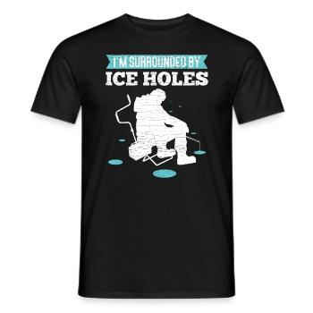 Eisangeln Geschenk Eisfischen - Männer T-Shirt - Schwarz - Vorne - AI Model Male 178 light (178cm)