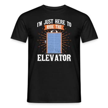 Fahrstuhl Aufzug - Männer T-Shirt - Schwarz - Vorne - AI Model Male 178 light (178cm)