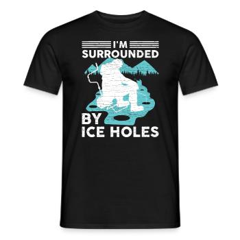 Eisfischen Eisangeln Geschenk - Männer T-Shirt - Schwarz - Vorne - AI Model Male 178 light (178cm)