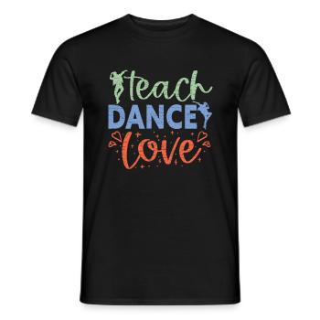 Tänzer Tanzlehrer - Männer T-Shirt - Schwarz - Vorne - AI Model Male 178 light (178cm)