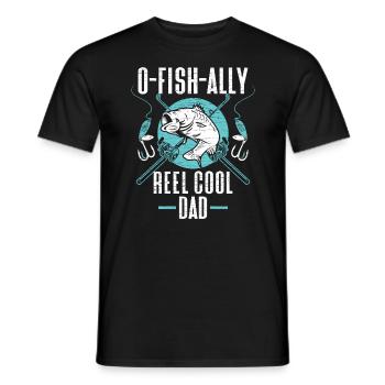 Angler Papa Geschenk Angeln - Männer T-Shirt - Schwarz - Vorne - AI Model Male 178 light (178cm)