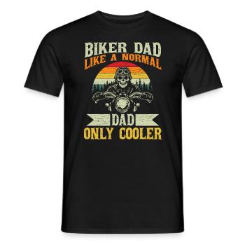 Motorrad Papa Biker - Männer T-Shirt - Schwarz - Vorne - AI Model Male 178 light (178cm)