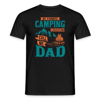Camping Papa Camper - Männer T-Shirt - Schwarz - Vorne - AI Model Male 178 light (178cm)