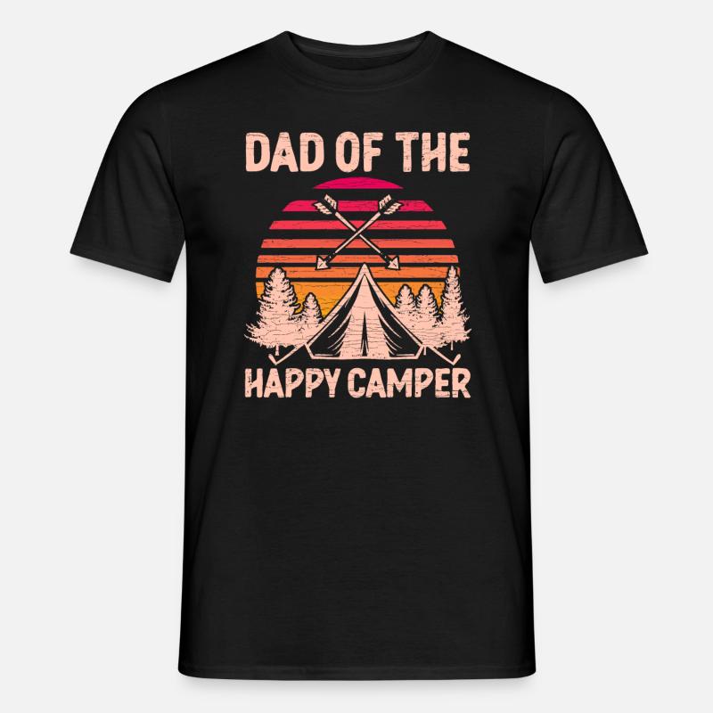Camping Geschenk Papa Camper - Männer T-Shirt - Schwarz