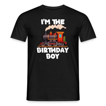 Im The Birthday Boy Train - Männer T-Shirt - Schwarz - Vorne - AI Model Male 178 light (178cm)