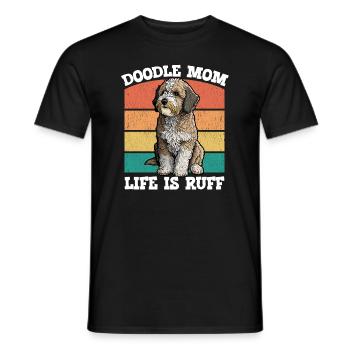 Das Leben der Doodle-Mutter ist ein Wahnsinn - Männer T-Shirt - Schwarz - Vorne - AI Model Male 178 light (178cm)