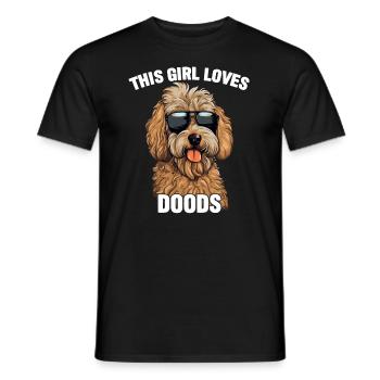 Goldendoodle Dieses Mädchen liebt Doods - Männer T-Shirt - Schwarz - Vorne - AI Model Male 178 light (178cm)