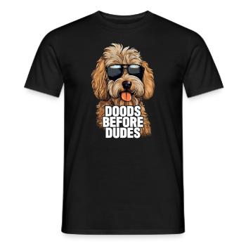Goldendoodle Doods Before Dudes - Men's T-Shirt - black - Front - AI Model Male 178 light (178cm)