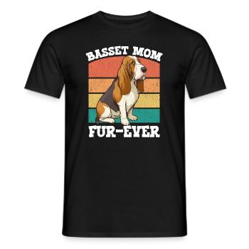Basset Hound Basset Mom Pelz Ever - Männer T-Shirt - Schwarz - Vorne - AI Model Male 178 light (178cm)