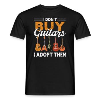 Bassgitarre Bassist Gitarrist - Männer T-Shirt - Schwarz - Vorne - AI Model Male 178 light (178cm)