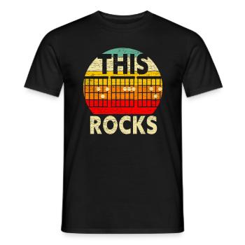Papa Musiker Geschenk Bassgitarre Rock Musik - Männer T-Shirt - Schwarz - Vorne - AI Model Male 178 light (178cm)