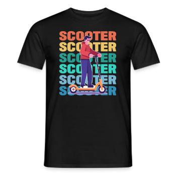 Scootering Boy Bunt - Männer T-Shirt - Schwarz - Vorne - AI Model Male 178 light (178cm)