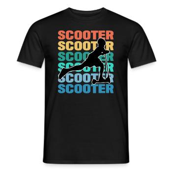 Scooter Bunt - Männer T-Shirt - Schwarz - Vorne - AI Model Male 178 light (178cm)