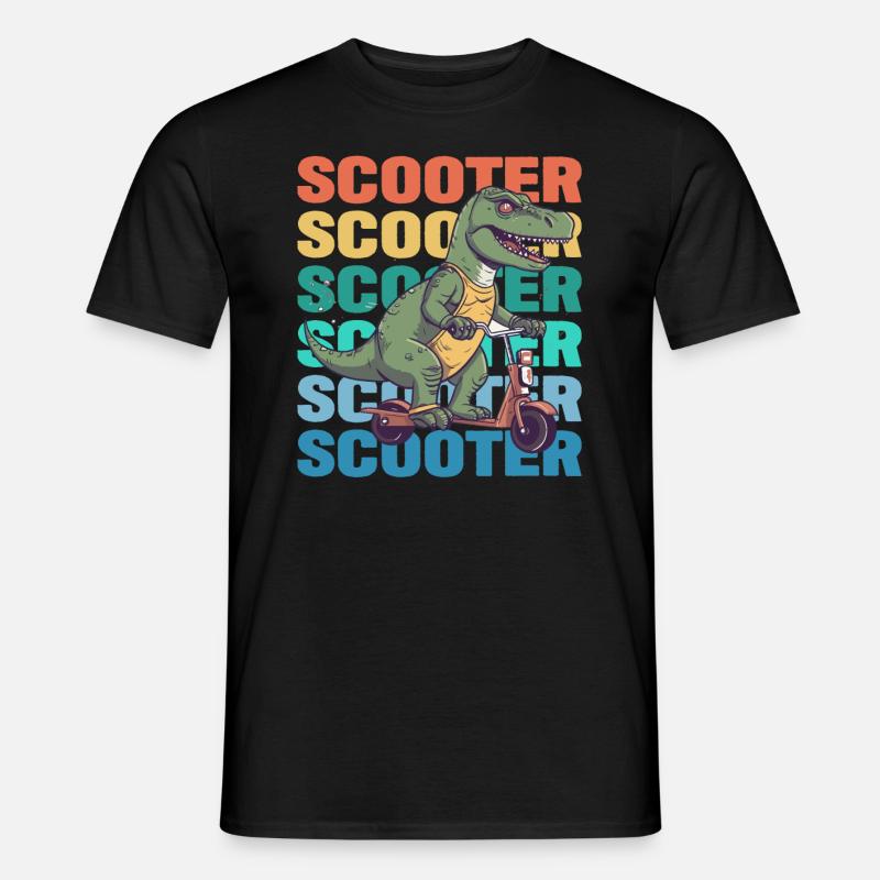 Scootering T Rex - Männer T-Shirt - Schwarz