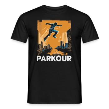 Parkour Urbain - T-shirt homme - noir - Devant - AI Model Male 178 light (178cm)