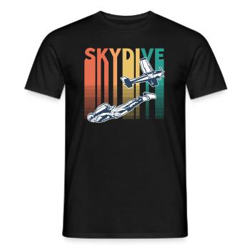 Parachutisme Parachutisme Rétro Vintage - T-shirt homme - noir - Devant - AI Model Male 178 light (178cm)
