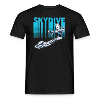 Parachutisme en parachute - T-shirt homme - noir - Devant - AI Model Male 178 light (178cm)