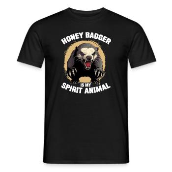 Honey Badger Is My Spirit Animal - Men's T-Shirt - black - Front - AI Model Male 178 light (178cm)