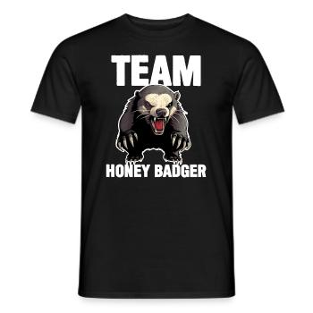 Team Honigdachs - Männer T-Shirt - Schwarz - Vorne - AI Model Male 178 light (178cm)
