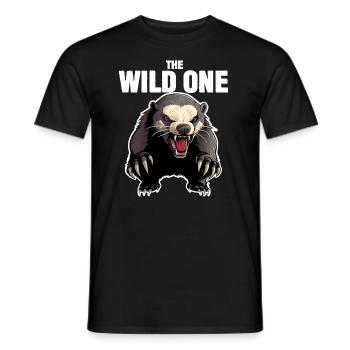 Honigdachs Der Wilde - Männer T-Shirt - Schwarz - Vorne - AI Model Male 178 light (178cm)