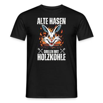Grillmeister BBQ Barbecue Grill Chef Holzkohle - Männer T-Shirt - Schwarz - Vorne - AI Model Male 178 light (178cm)
