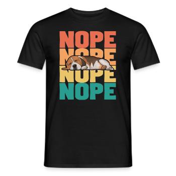 Beagle Hund Nein - Männer T-Shirt - Schwarz - Vorne - AI Model Male 178 light (178cm)