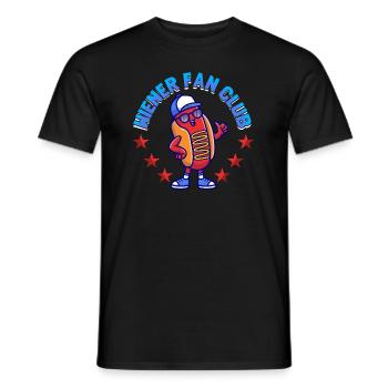 Hotdog Wiener Fan Club - T-shirt homme - noir - Devant - AI Model Male 178 light (178cm)