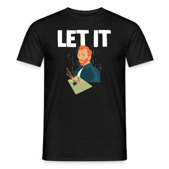 Let It Gogh - Men's T-Shirt - black - Front - AI Model Male 178 light (178cm)