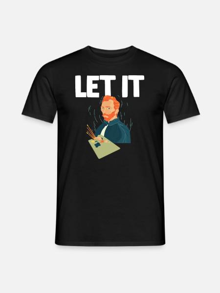 Lass es Gogh - Männer T-Shirt - Schwarz