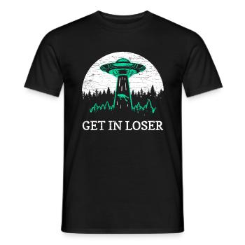 Ufo Alien - Männer T-Shirt - Schwarz - Vorne - AI Model Male 178 light (178cm)