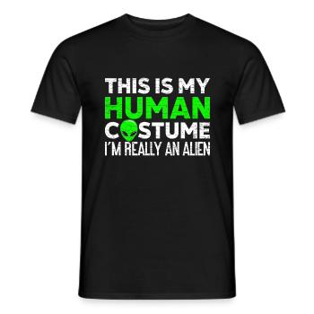 Alien Außerirdischer Spruch - Männer T-Shirt - Schwarz - Vorne - AI Model Male 178 light (178cm)