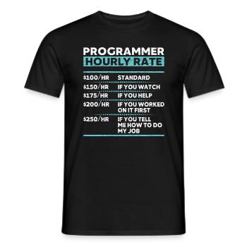 Programmierer Coder Informatiker - Männer T-Shirt - Schwarz - Vorne - AI Model Male 178 light (178cm)