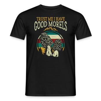 Pilze Morchel Pilzesammler - Männer T-Shirt - Schwarz - Vorne - AI Model Male 178 light (178cm)