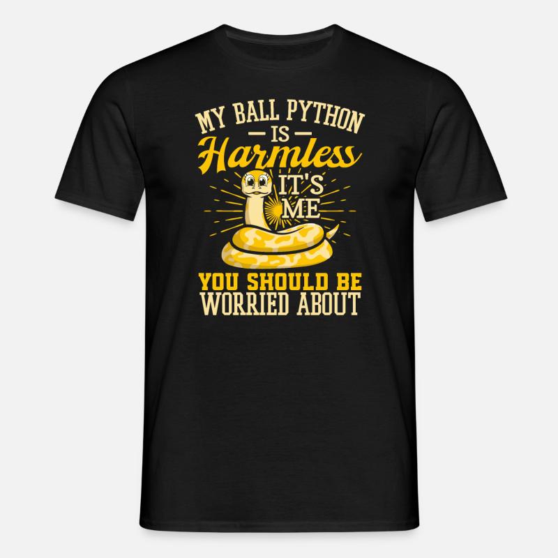 Königspython Schlange Python - Männer T-Shirt - Schwarz