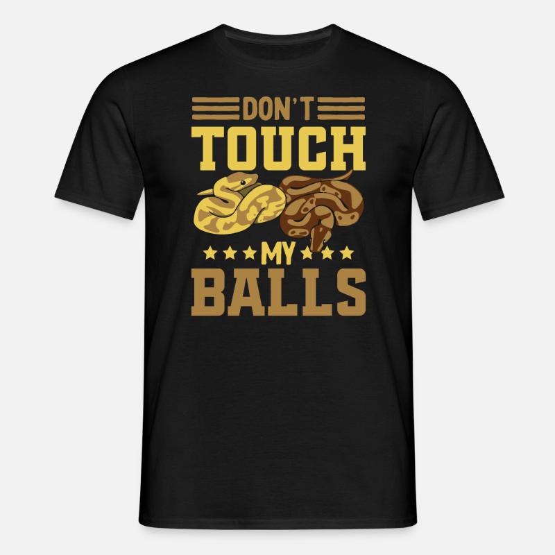 Ballpython Python Königspython - Männer T-Shirt - Schwarz