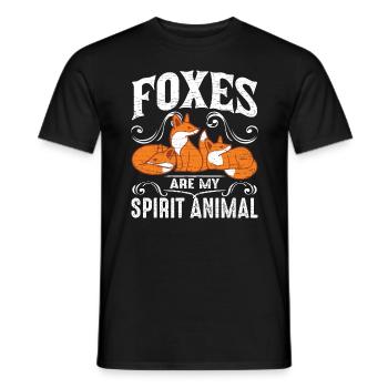 Füchse Geschenk - Männer T-Shirt - Schwarz - Vorne - AI Model Male 178 light (178cm)