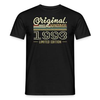 1998 Retro Birthday 1998 Original 1998 Vintage - Men's T-Shirt - black - Front - AI Model Male 178 light (178cm)