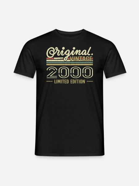 2000 Retro Jubiläum 2000 Original 2000 Jahrgang - Männer T-Shirt - Schwarz