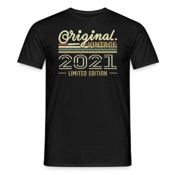 2021 Retro Birthday 2021 Original 2021 Vintage - Men's T-Shirt - black - Front - AI Model Male 178 light (178cm)