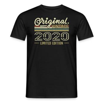 2020 Retro-Jubiläum 2020 Original 2020 Jahrgang - Männer T-Shirt - Schwarz - Vorne - AI Model Male 178 light (178cm)