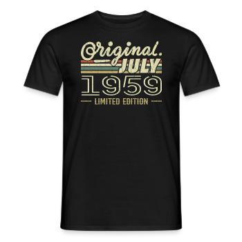 Juli 1959 Original Geburtstagsgeschenk 1959 - Männer T-Shirt - Schwarz - Vorne - AI Model Male 178 light (178cm)