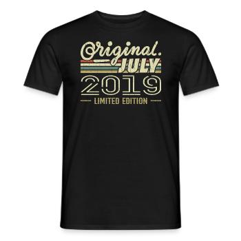 Juli 2019 Original Geburtstagsgeschenk 2019 - Männer T-Shirt - Schwarz - Vorne - AI Model Male 178 light (178cm)